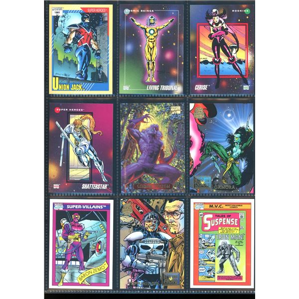 Lot Of 9 Various Marvel Collector Cards