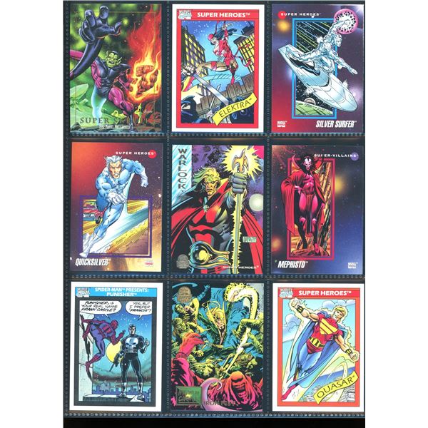 Lot Of 9 Various Marvel Collector Cards