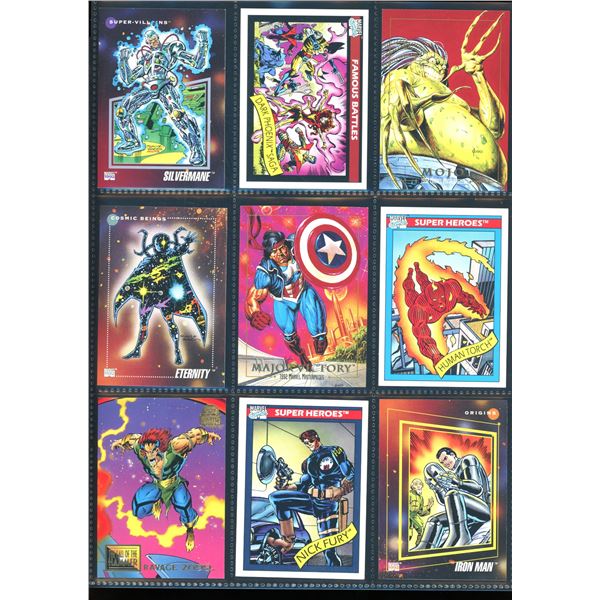 Lot Of 9 Various Marvel Collector Cards