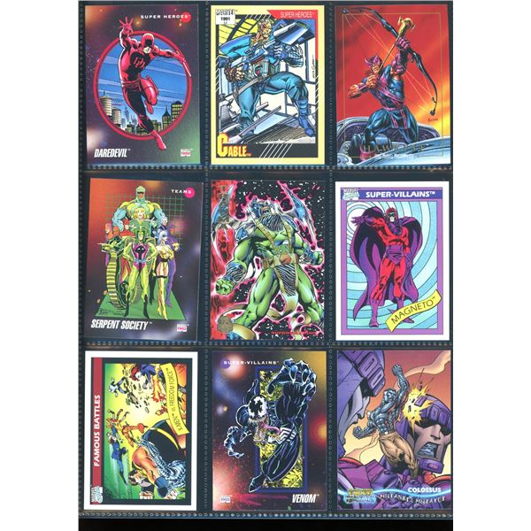 Lot Of 9 Various Marvel Collector Cards