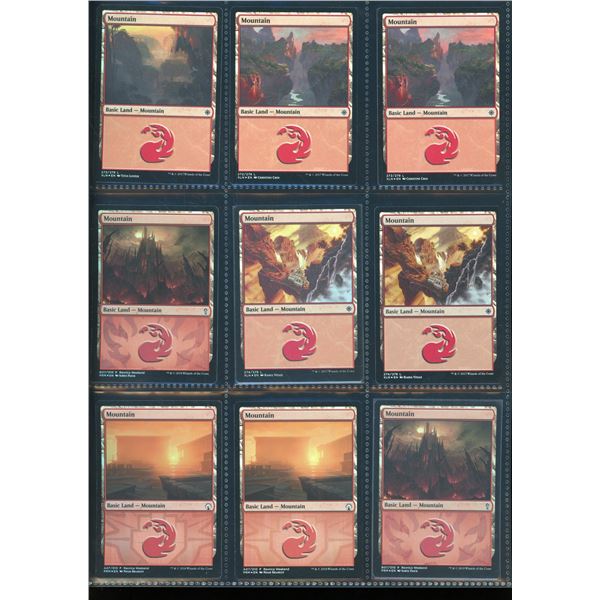 Lot Of 9 Magic The Gathering FOIL Mountains