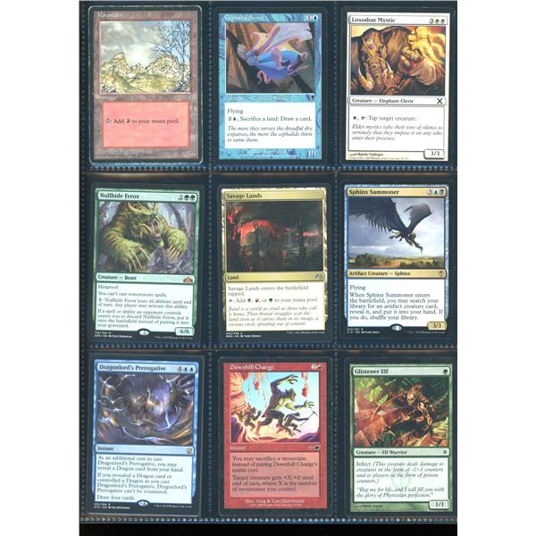Lot Of 9 Various Magic The Gathering Cards Various Sets & Colors
