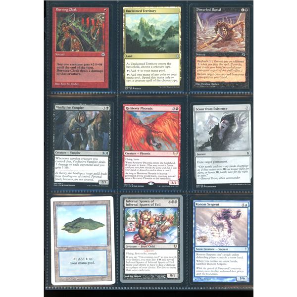 Lot Of 9 Various Magic The Gathering Cards Various Sets & Colors