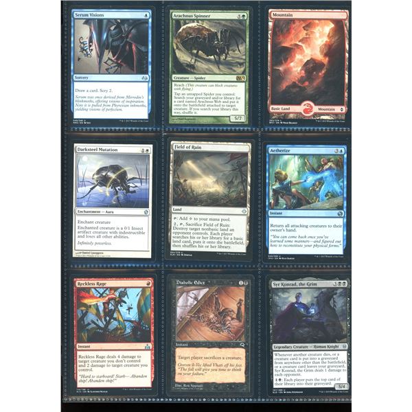 Lot Of 9 Various Magic The Gathering Cards Various Sets & Colors