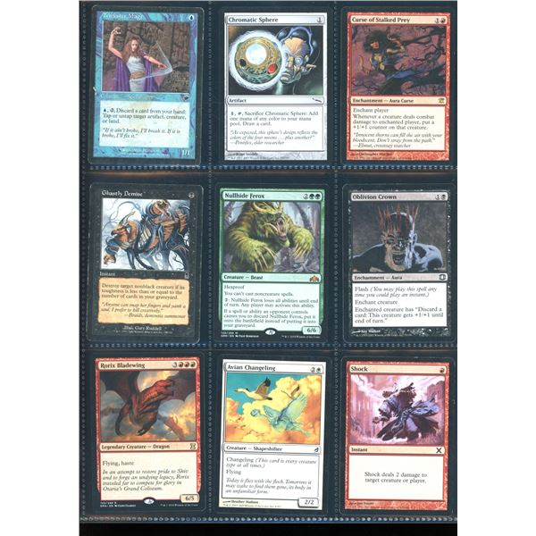 Lot Of 9 Various Magic The Gathering Cards Various Sets & Colors