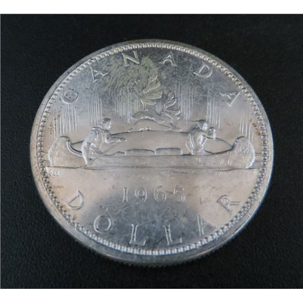 1965 Canadian Silver $1 Dollar Coin