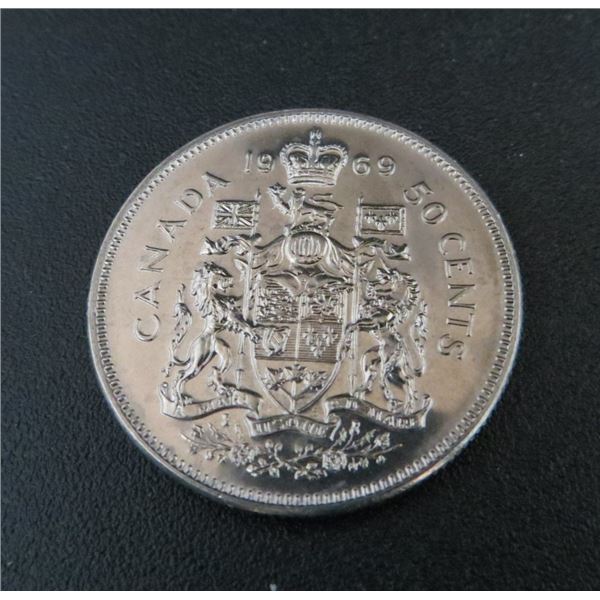 1969 Canadian 50 Cent Coin