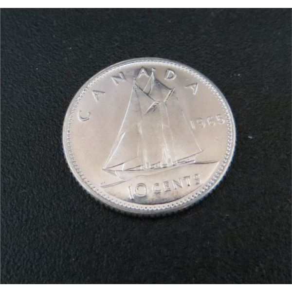 1964 Canadian Silver 10 Cent Coin