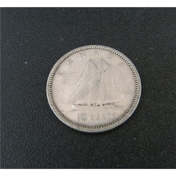 1937 Canadian Silver 10 Cent Coin