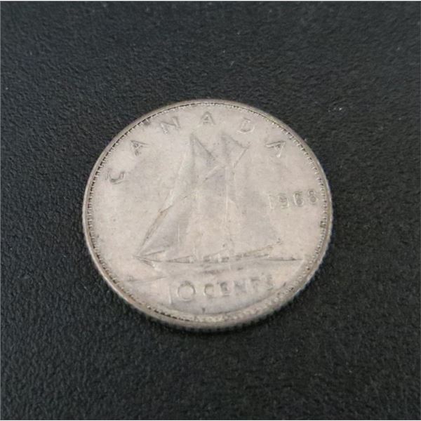 1968 Canadian Silver Dime (non-magnetic) 50% Silver