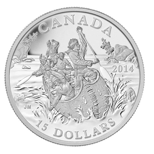 RCM 2014 $15 Exploring Canada: The Voyageurs - Pure Silver Coin
