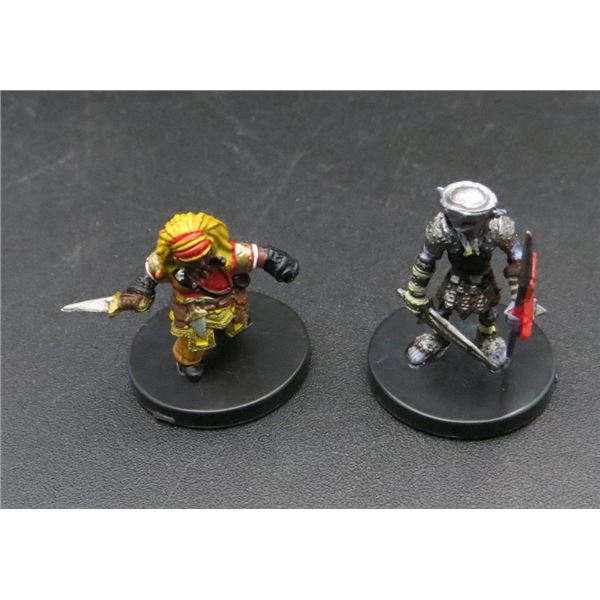 2 D&D Pre-Painted Mini Figures Dwarf Rogue & Hobgoblin Soldier