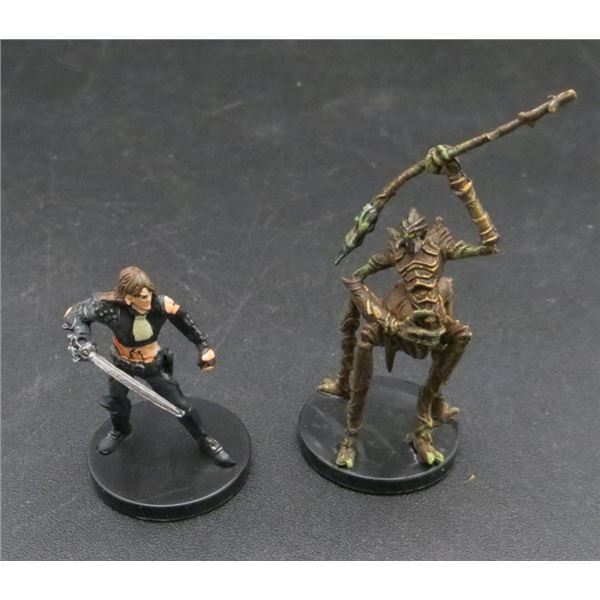 2 D&D Pre-Painted Mini Figures Formian Warrior & Shadow Rogue