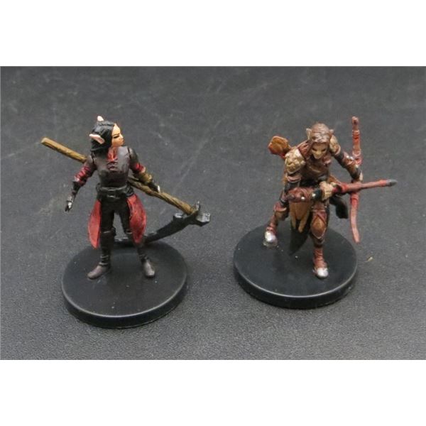 2 D&D Pre-Painted Mini Figures Elf Ranger & Jaethal Elf Inquisitor
