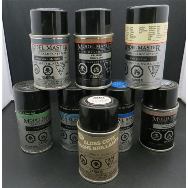Lot Of  8 Vintage Testors Cans of Spray Paint Enamel For Models