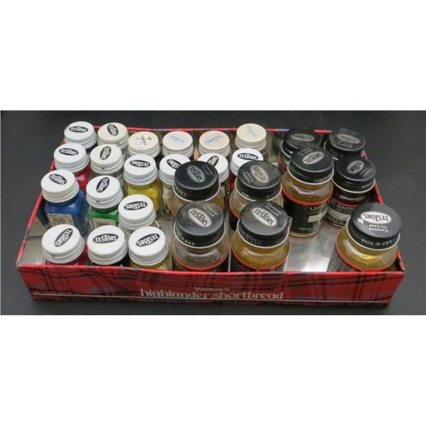 Lot Of 27 Testors Model Paints & Lacquers