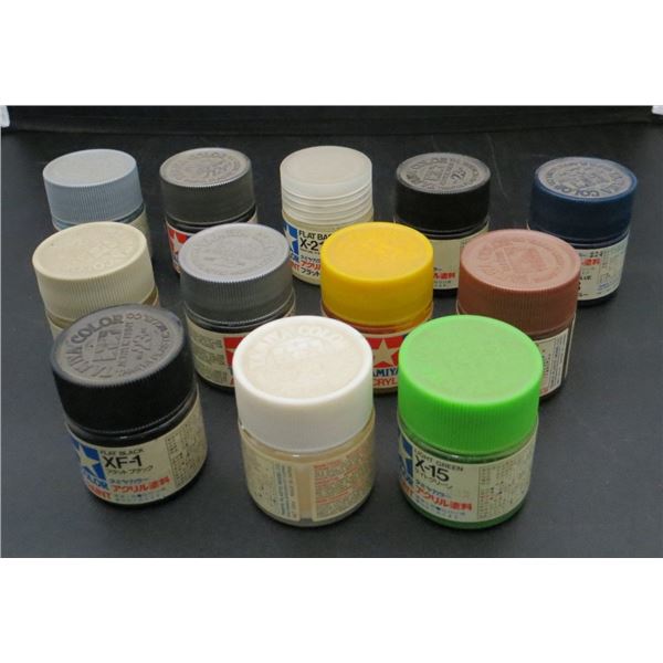 12 Tamiya Acrylic Model Paints Various Colours