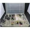 Image 2 : Plastic Sorting Tray With Glass Air Brush Bottles With Various Tips, Magnifiers & Other Parts
