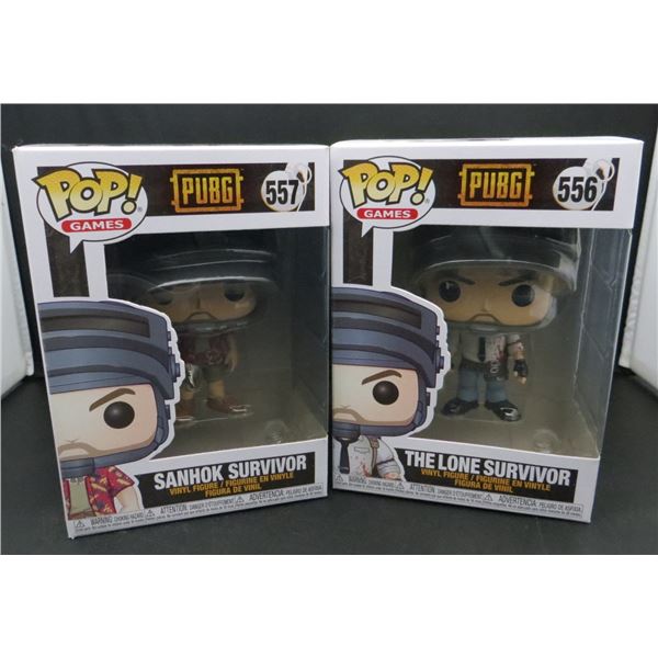 Set of 2 New PUBG Funko Pops Sanhok Survivor #557 & The Lone Survivor #556 BV $40