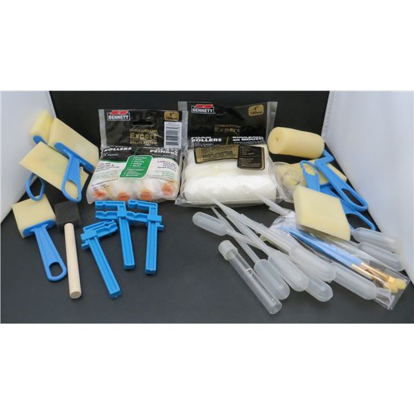 Lot Of Model Painting Supplies & Clamps