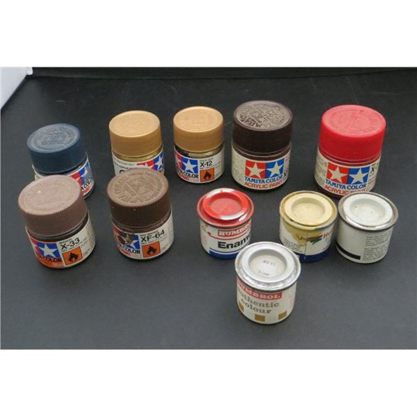 11 Model Paints From Tamiya & Humbrol Various Colours