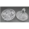 Image 2 : Vintage Round Cut Lead Crystal 3 Footed Lidded Candy Dish 5.5" Diameter & 7" Tall