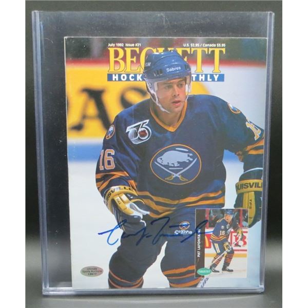 Pat Lafontaine Autographed Beckett Magazine from July 1992 With COA