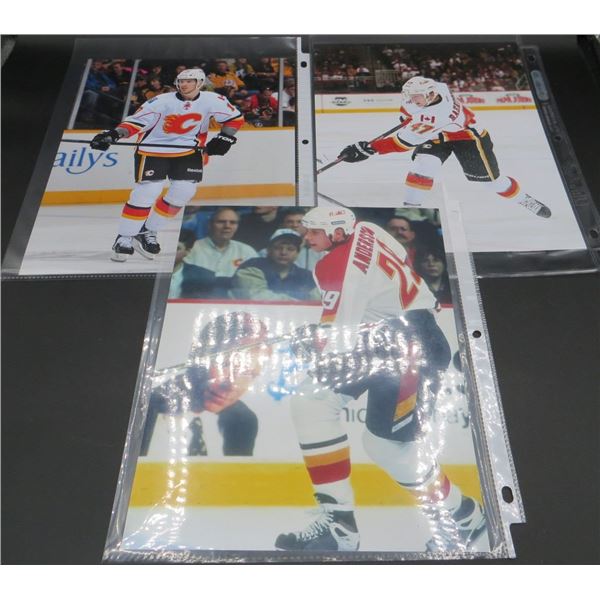 3 Calgary Flames 8x10 Hockey Photos