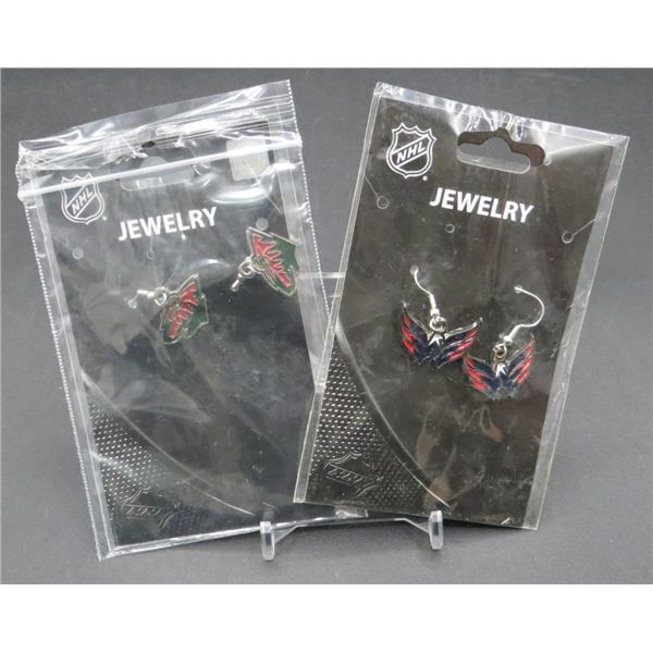 2 New NHL Earring Sets Minnesota Wild & Washington Capitals