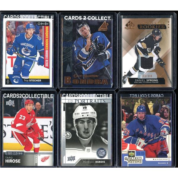 Lot Of 6 Hockey Rookies & Insert Cards
