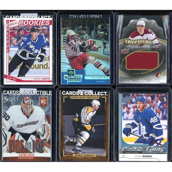 Lot Of 6 Hockey Rookies & Insert Cards
