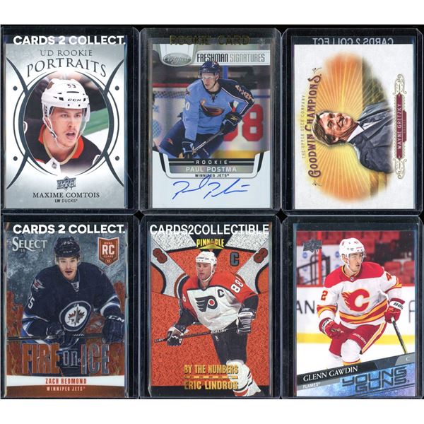 Lot Of 6 Hockey Rookies & Insert Cards