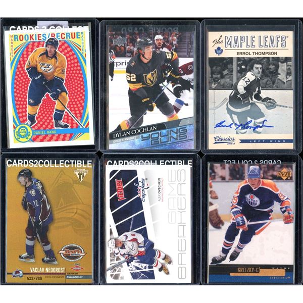 Lot Of 6 Hockey Rookies & Insert Cards