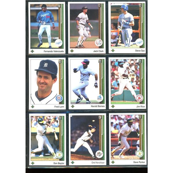 Lot of 9 Baseball Cards Various Players