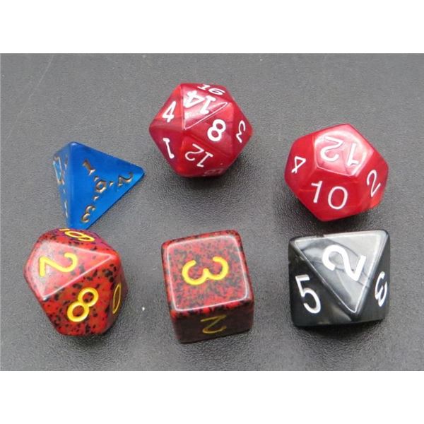 6 New RPG Roll Playing Dice