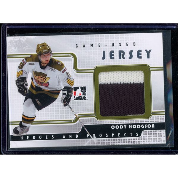 2008-09 ITG Heroes and Prospects Jerseys #GUJ10 Cody Hodgson 1/100 BV $40