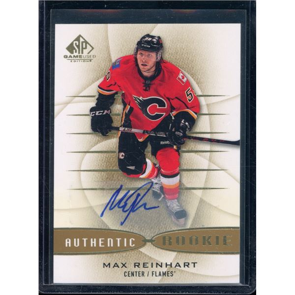 2013-14 SP Game Used Rookie Gold Autographs #188 Max Reinhart BV $30
