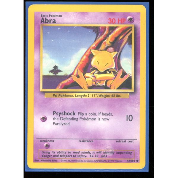 Pokemon Abra - 43/102 - Common - Unlimited Edition