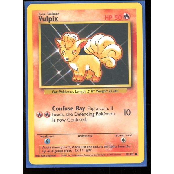 Pokemon Vulpix - 68/102 - Common - Unlimited Base Set Unlimited Edition