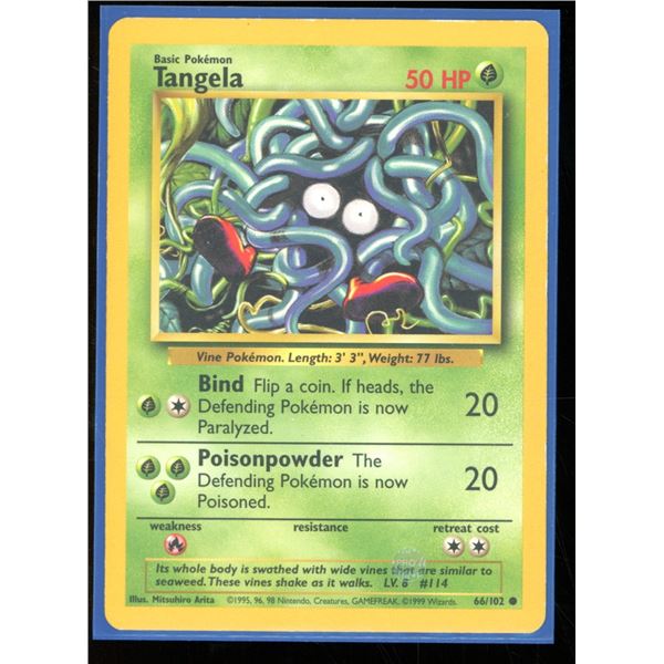 Pokemon Tangela - 66/102 - Common - Unlimited Base Set Unlimited Edition