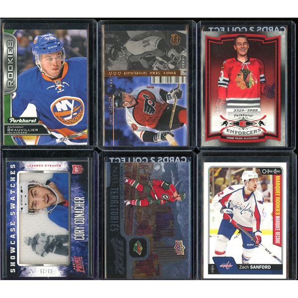 Lot Of 6 Hockey Rookies & Insert Cards