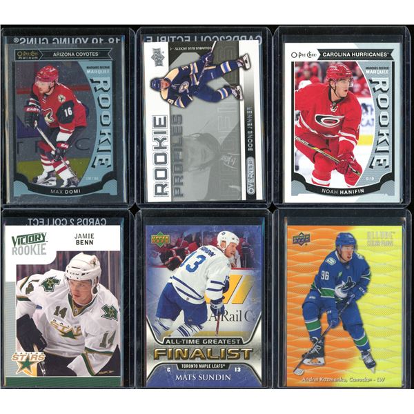 Lot Of 6 Hockey Rookies & Insert Cards