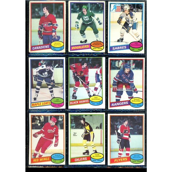 1980-81 OPC O-Pee-Chee Lot Of 9 Vintage Cards Various Teams & Players