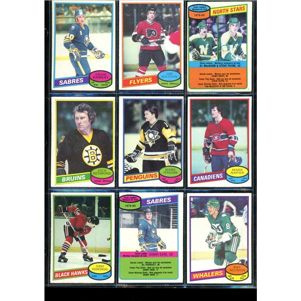 1980-81 OPC O-Pee-Chee Lot Of 9 Vintage Cards Various Teams & Players