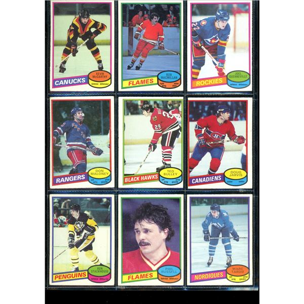 1980-81 OPC O-Pee-Chee Lot Of 9 Vintage Cards Various Teams & Players