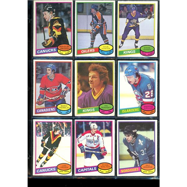 1980-81 OPC O-Pee-Chee Lot Of 9 Vintage Cards Various Teams & Players