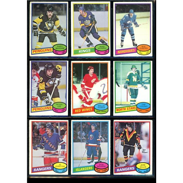 1980-81 OPC O-Pee-Chee Lot Of 9 Vintage Cards Various Teams & Players
