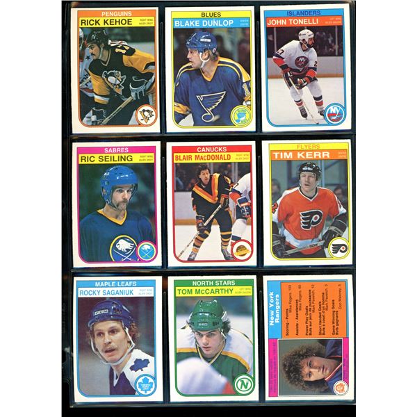 1982-83 OPC O-Pee-Chee Lot Of 9 Vintage Cards Various Teams & Players