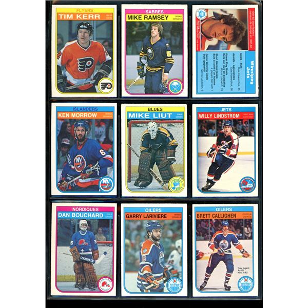 1982-83 OPC O-Pee-Chee Lot Of 9 Vintage Cards Various Teams & Players