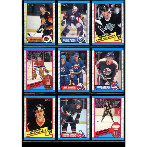 1989-90 OPC O-Pee-Chee Lot Of 9 Vintage Cards Various Teams & Players